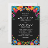 Alles in een bloemige Mexicaanse kleurrijke Fiesta Kaart (Voorkant)