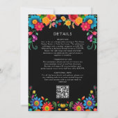 Alles in een bloemige Mexicaanse kleurrijke Fiesta Kaart (Achterkant)