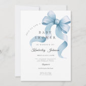 Alles in een Blue Bow Baby shower Kaart (Voorkant)