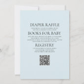 Alles in een Blue Bow Baby shower Kaart (Achterkant)