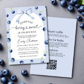 Alles-in-één Blueberry Berry Sweet Boy Baby shower Kaart