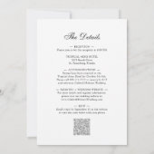 Alles in een Boho Blush Roze Palm Leaf Weddenschap Kaart (Achterkant)