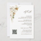 Alles in één boho Pampas grass Orchid Floral Wedde Kaart (Achterkant)