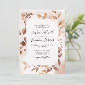 Alles in één boho-Roos Eucalyptus Weddenschap Kaart (Staand voorkant)