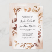 Alles in één boho-Roos Eucalyptus Weddenschap Kaart (Voorkant / Achterkant)