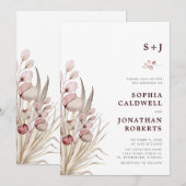 Alles in één boho roze eucalyptus Gedroogd palmhuw Kaart (Voorkant / Achterkant)