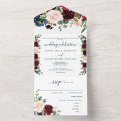 Alles in één Bourgogne marinescheepvaart All In One Uitnodiging (Binnen)