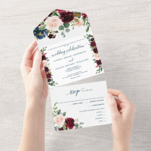 Alles in één Bourgogne marinescheepvaart All In One Uitnodiging