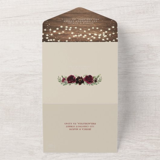 Alles in één Bourgogne pompoen All In One Uitnodiging (Buitenkant)