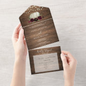 Alles in één Bourgogne pompoen All In One Uitnodiging (Afscheurbaar)