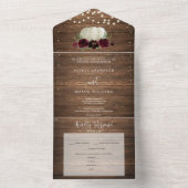 Alles in één Bourgogne pompoen All In One Uitnodiging (Binnen)