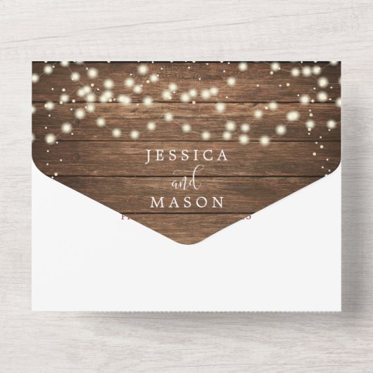 Alles in één Bourgogne pompoen All In One Uitnodiging (Achterkant)