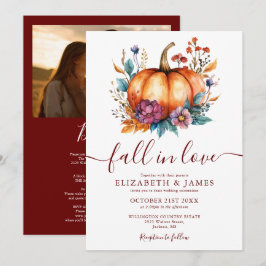 Alles in één Bourgondische Herfst in liefde Fotobr Kaart