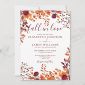 Alles in een Bourgondische Herfst in liefde QR Cod Kaart (Voorkant)