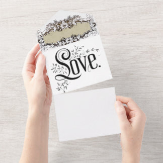 Alles in één bruiloft all in one uitnodiging