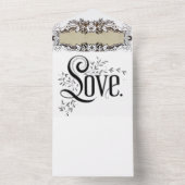 Alles in één bruiloft all in one uitnodiging (Binnen)