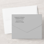 Alles in één bruiloft all in one uitnodiging (Achterkant)