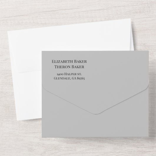 Alles in één bruiloft all in one uitnodiging (Achterkant)