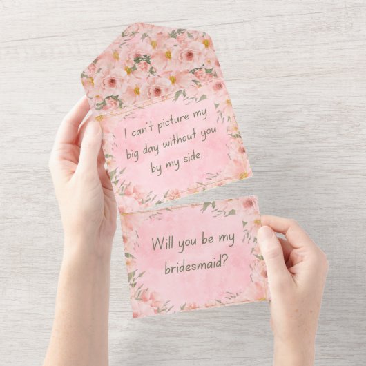 Alles in één bruiloft all in one uitnodiging (Afscheurbaar)