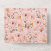 Alles in één bruiloft all in one uitnodiging (Achterkant)