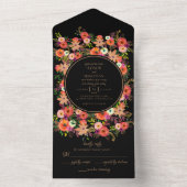 Alles in één bruiloft all in one uitnodiging (Binnen)