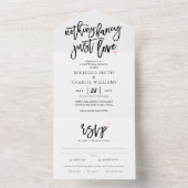 Alles in één bruiloft all in one uitnodiging (Binnen)