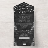 Alles in één bruiloft all in one uitnodiging (Binnen)