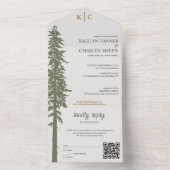 Alles in één bruiloft all in one uitnodiging (Binnen)