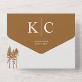 Alles in één bruiloft all in one uitnodiging (Achterkant)