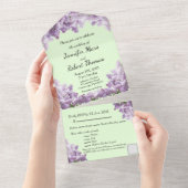 Alles in één bruiloft all in one uitnodiging (Afscheurbaar)