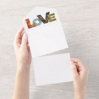 Alles in één bruiloft all in one uitnodiging