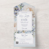 Alles in één bruiloft all in one uitnodiging (Binnen)