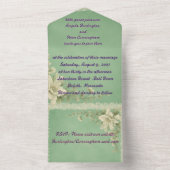 Alles in één bruiloft all in one uitnodiging (Binnen)