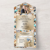 Alles in één bruiloft all in one uitnodiging (Binnen)