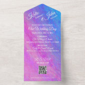 Alles in één bruiloft all in one uitnodiging (Binnen)