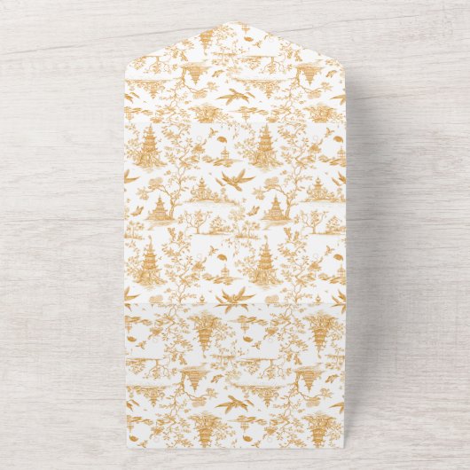 Alles in één bruiloft all in one uitnodiging (Buitenkant)