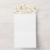 Alles in één bruiloft all in one uitnodiging (Binnen)