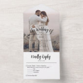 Alles in één bruiloft all in one uitnodiging (Binnen)