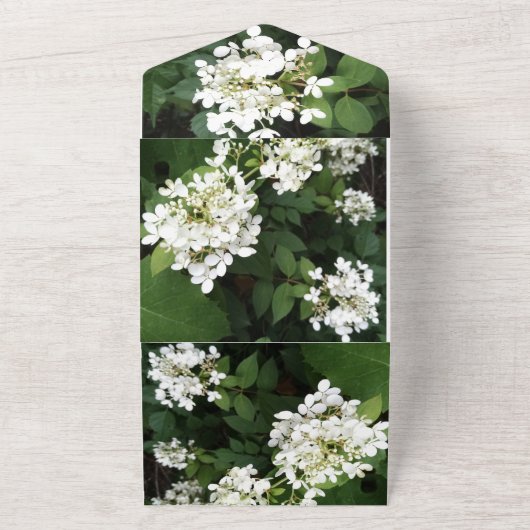 Alles in één bruiloft all in one uitnodiging (Buitenkant)