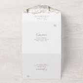 Alles in één bruiloft all in one uitnodiging (Buitenkant)