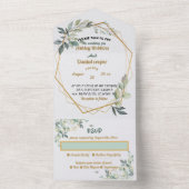 Alles in één bruiloft all in one uitnodiging (Binnen)