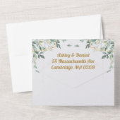 Alles in één bruiloft all in one uitnodiging (Achterkant)