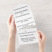 Alles in één bruiloft all in one uitnodiging (Afscheurbaar)