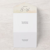 Alles in één bruiloft bloemenrustieke uitnodiging (Buitenkant)