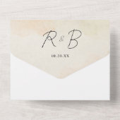 Alles in één bruiloft bloemenrustieke uitnodiging (Achterkant)