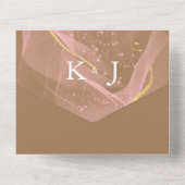 Alles in één bruiloft bloemenrustieke uitnodiging (Achterkant)