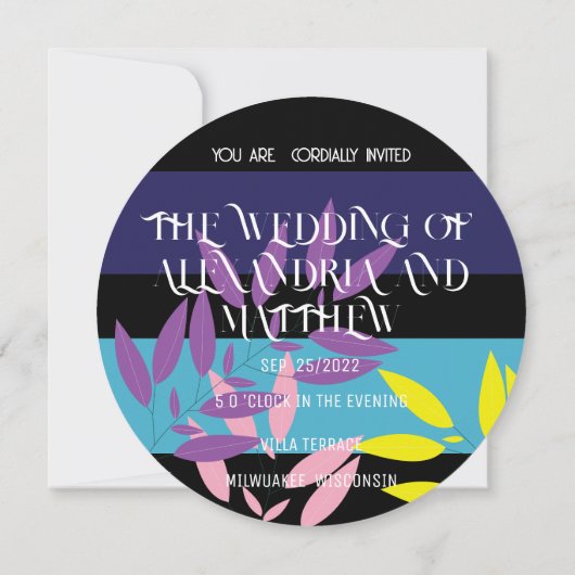 Alles in één bruiloft kaart (Achterkant)