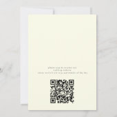 Alles in een bruiloft QR Code oranje Poppy bruilof Kaart (Achterkant)