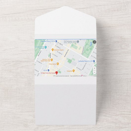 Alles in één bruiloft uitnodiging (Buitenkant)