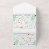 Alles in één bruiloft uitnodiging (Buitenkant)